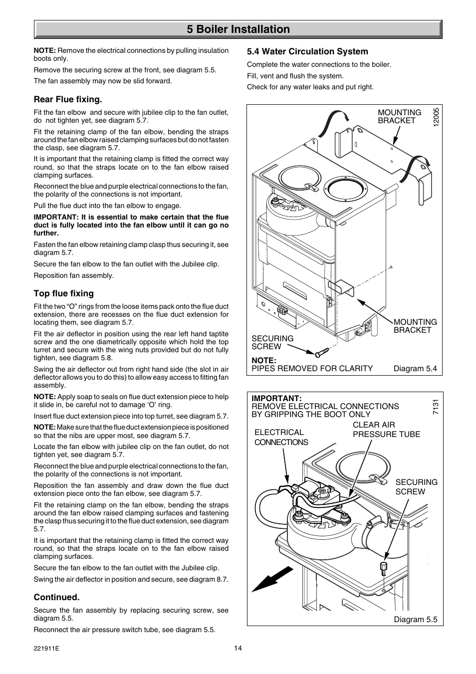 5 boiler installation | Glow-worm Micron 40FF User Manual | Page 14 / 28