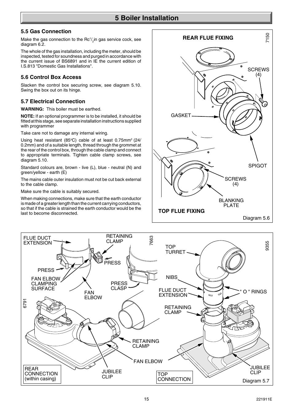 5 boiler installation | Glow-worm Micron 40FF User Manual | Page 15 / 28