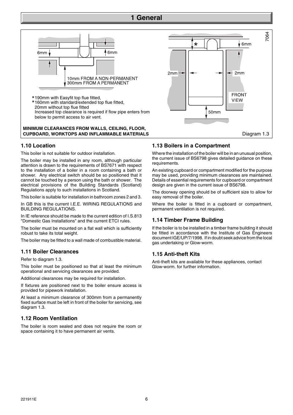 1 general | Glow-worm Micron 40FF User Manual | Page 6 / 28