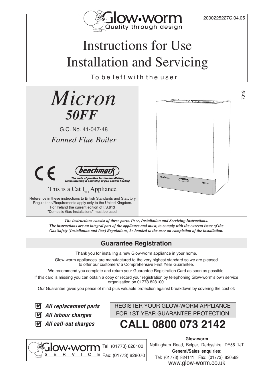 Glow-worm Micron 50FF User Manual | 28 pages