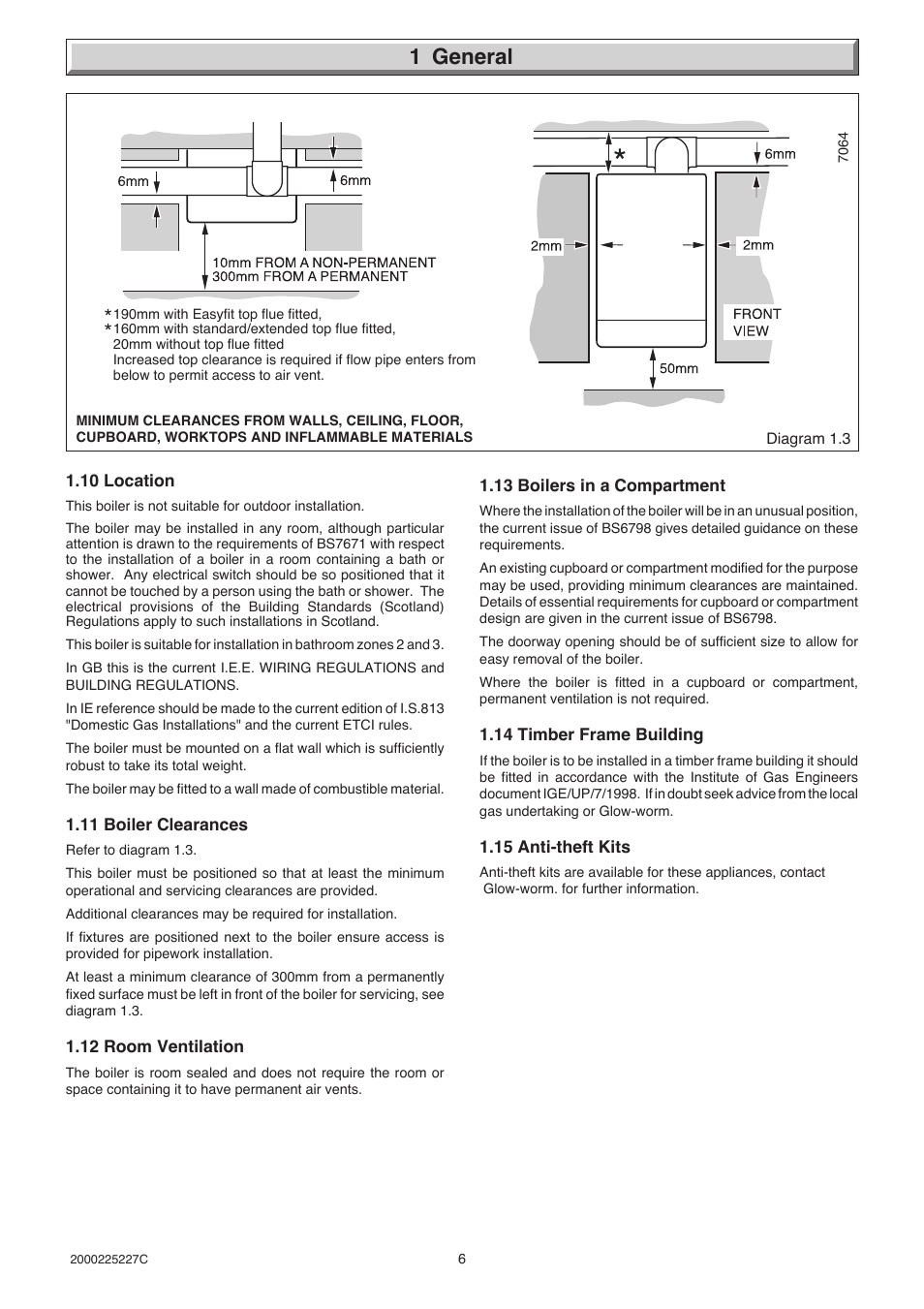 1 general | Glow-worm Micron 50FF User Manual | Page 6 / 28