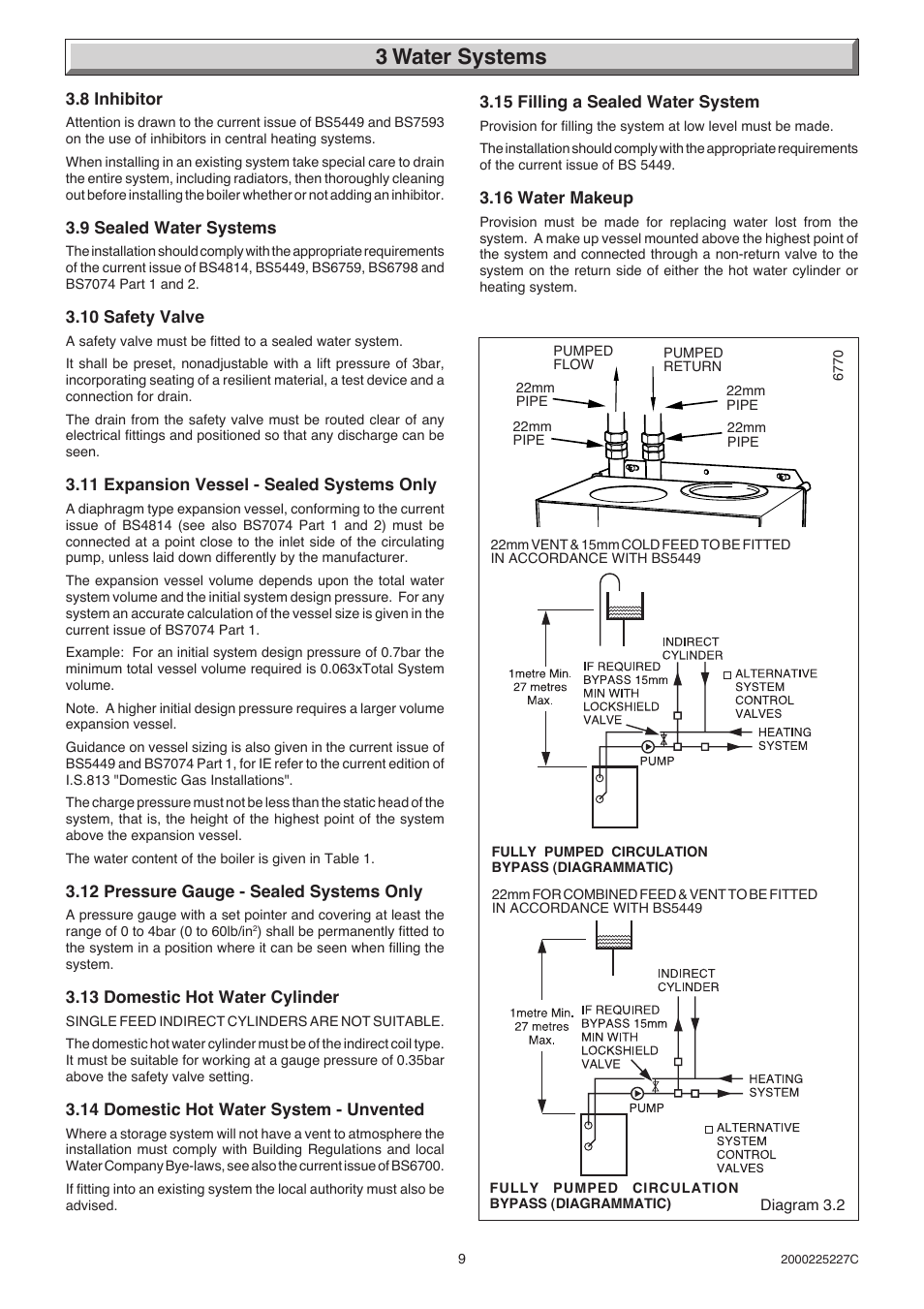 3 water systems | Glow-worm Micron 50FF User Manual | Page 9 / 28