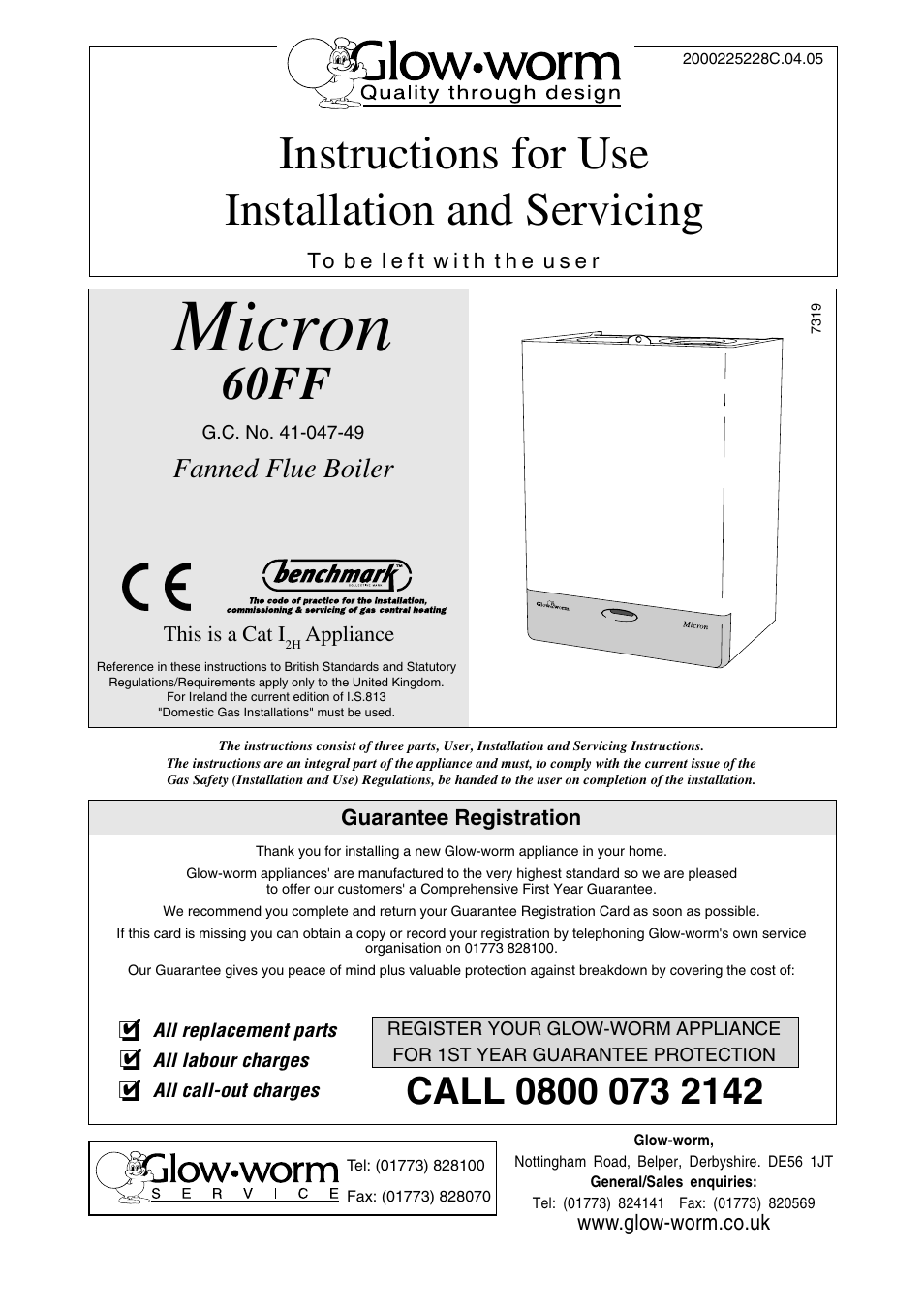 Glow-worm Micron 60FF User Manual | 28 pages