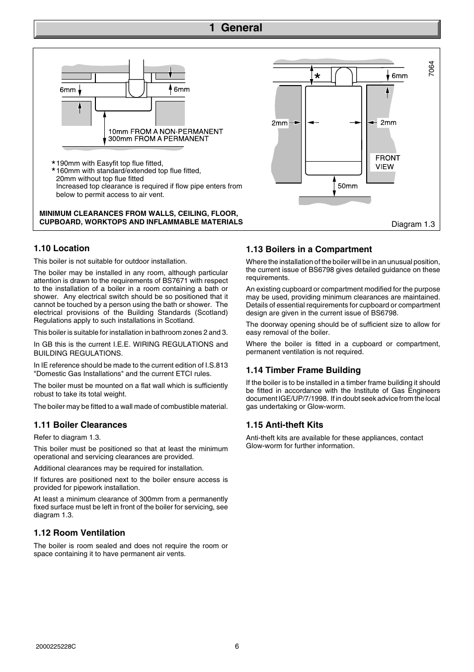 1 general | Glow-worm Micron 60FF User Manual | Page 6 / 28