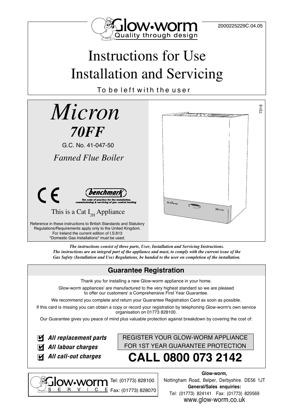Glow-worm Micron 70FF User Manual | 28 pages