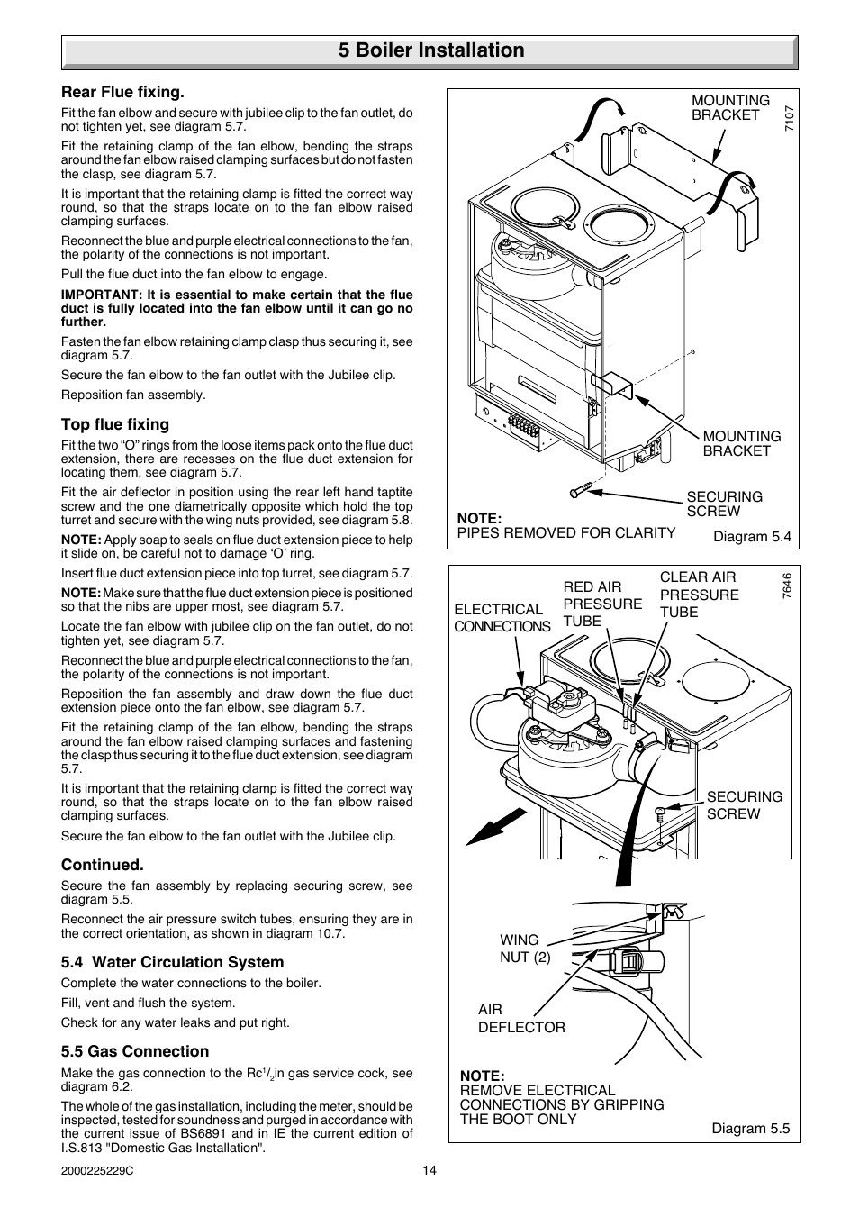 5 boiler installation | Glow-worm Micron 70FF User Manual | Page 14 / 28
