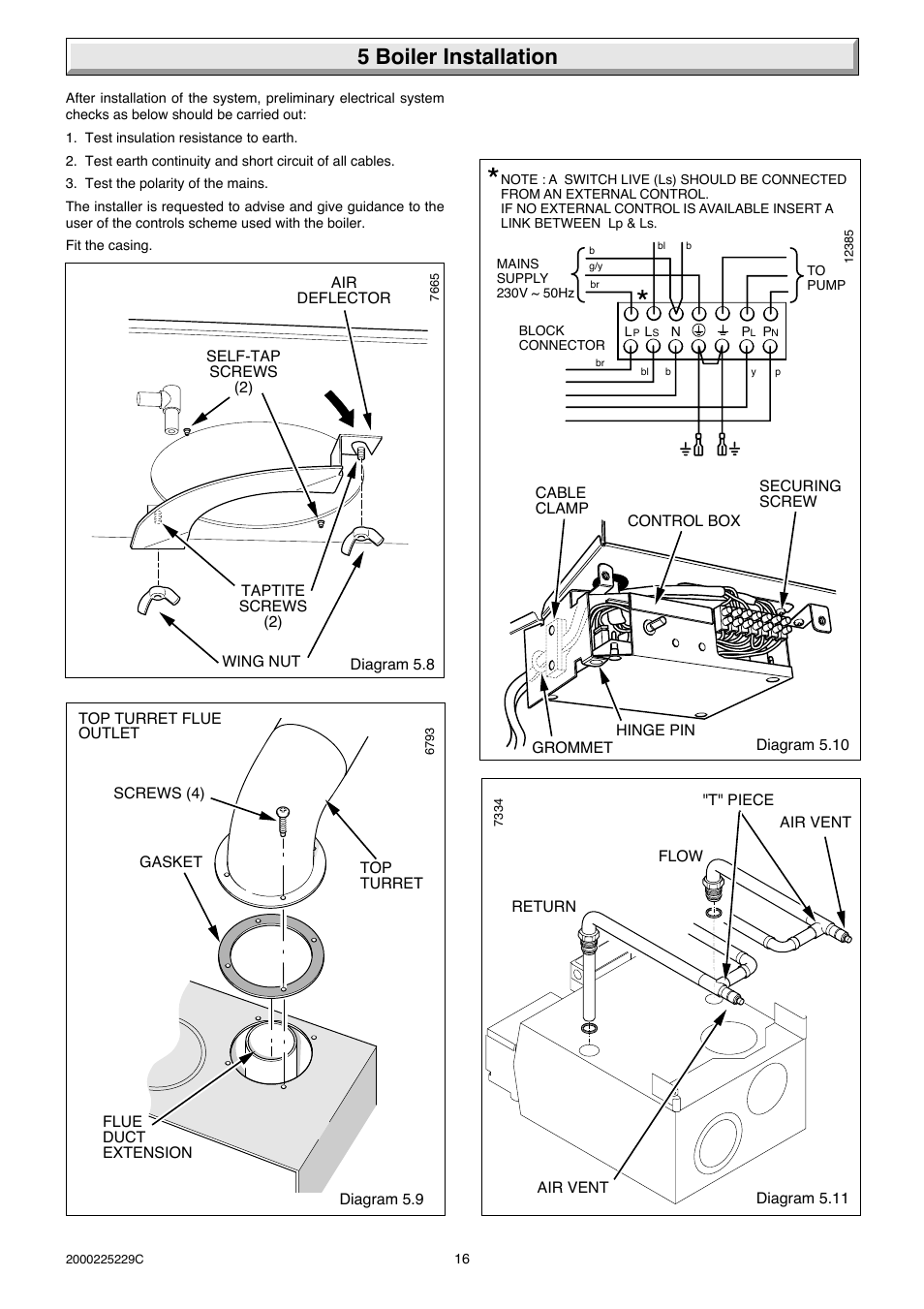 5 boiler installation | Glow-worm Micron 70FF User Manual | Page 16 / 28