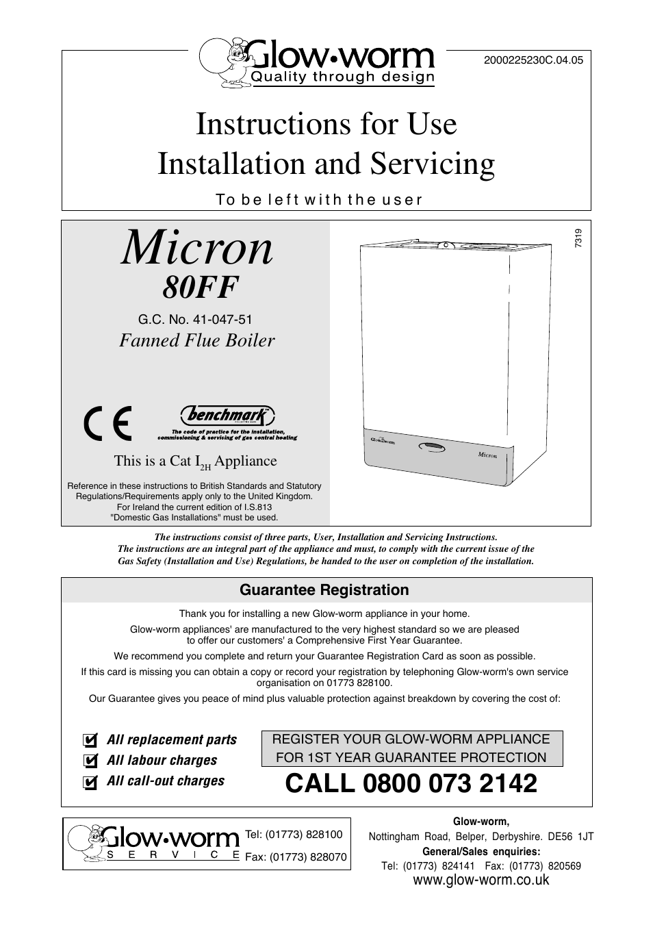 Glow-worm Micron 80FF User Manual | 28 pages