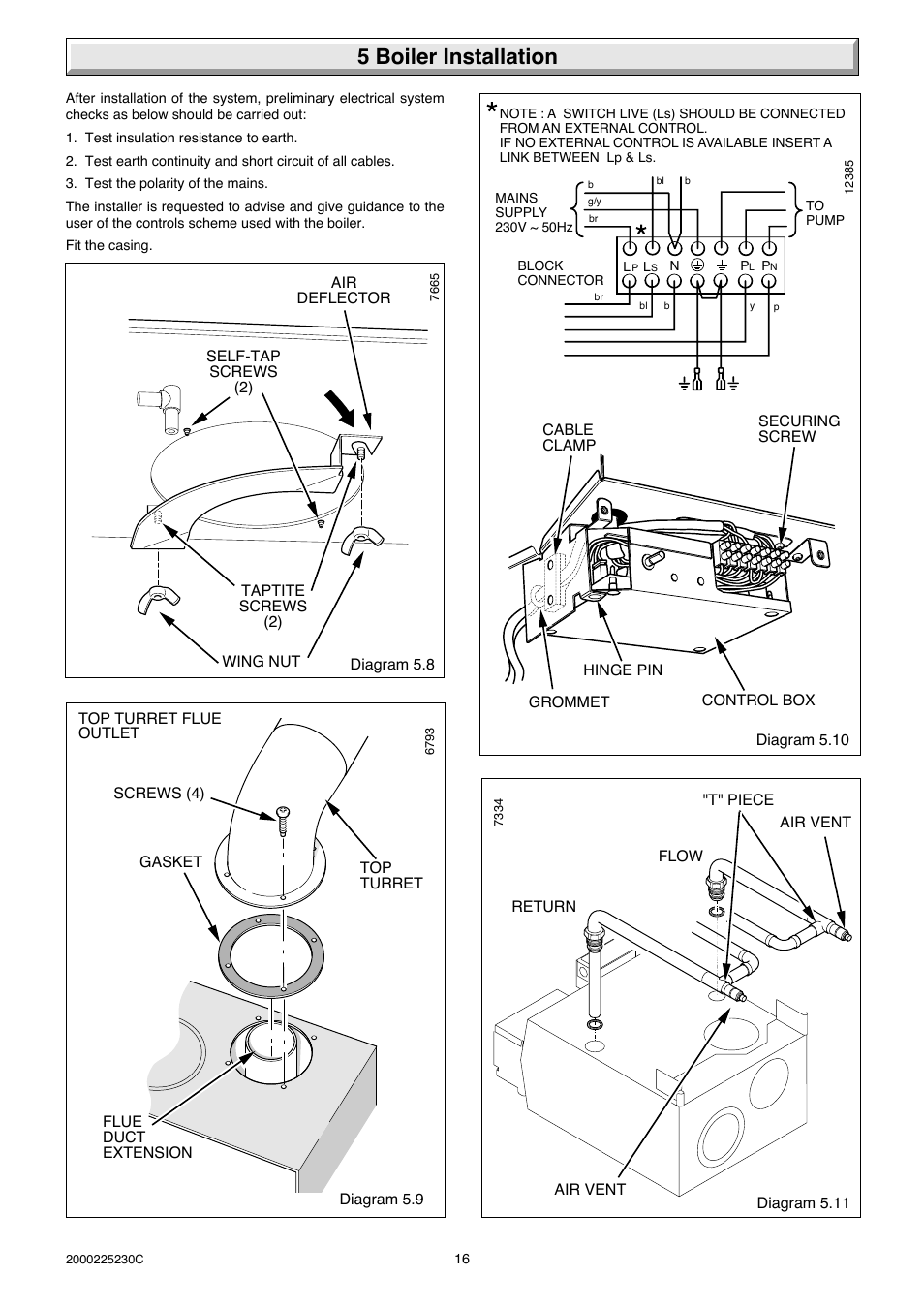 5 boiler installation | Glow-worm Micron 80FF User Manual | Page 16 / 28