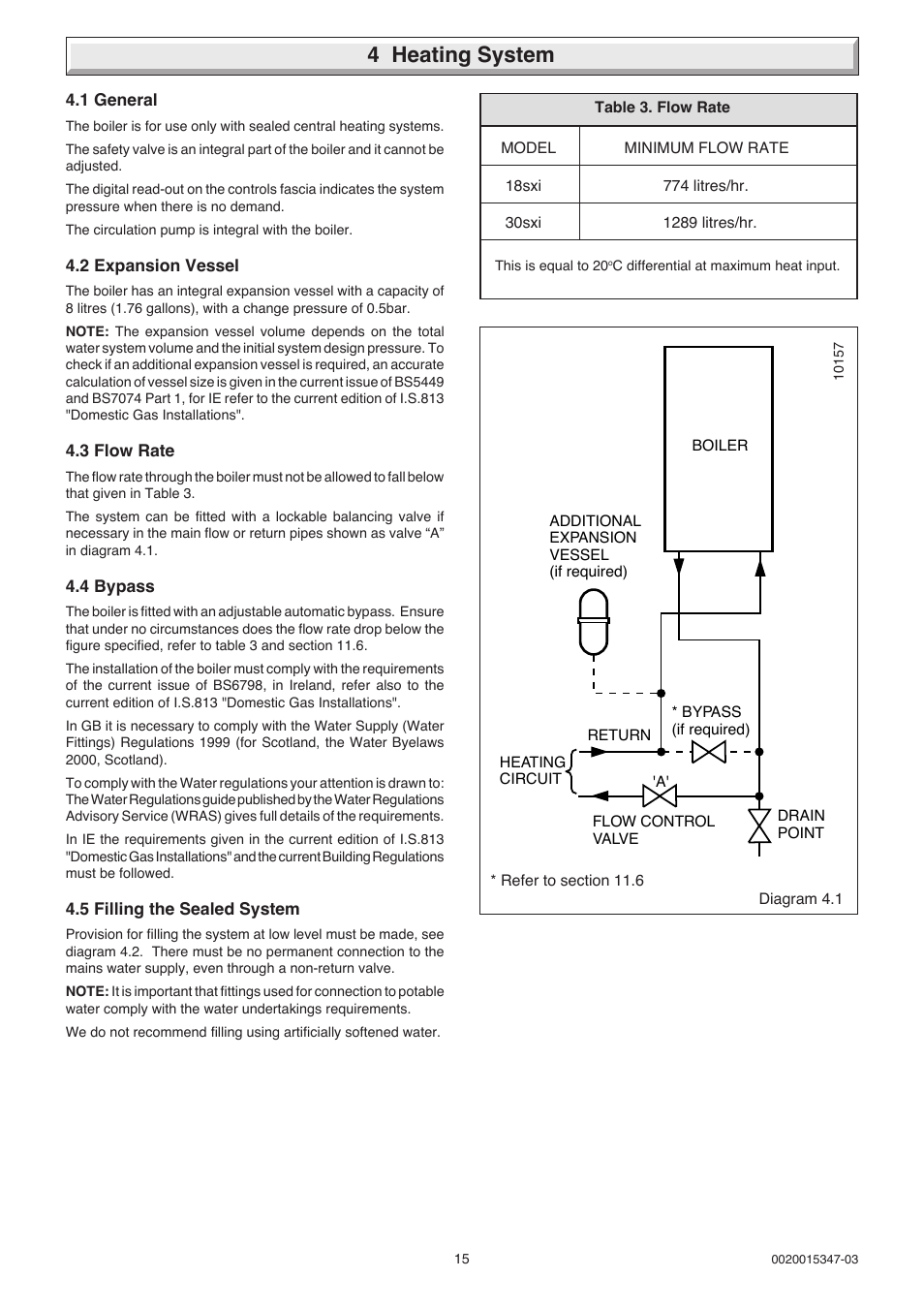 4 heating system | Glow-worm sxi and Gas Valve User Manual | Page 15 / 52