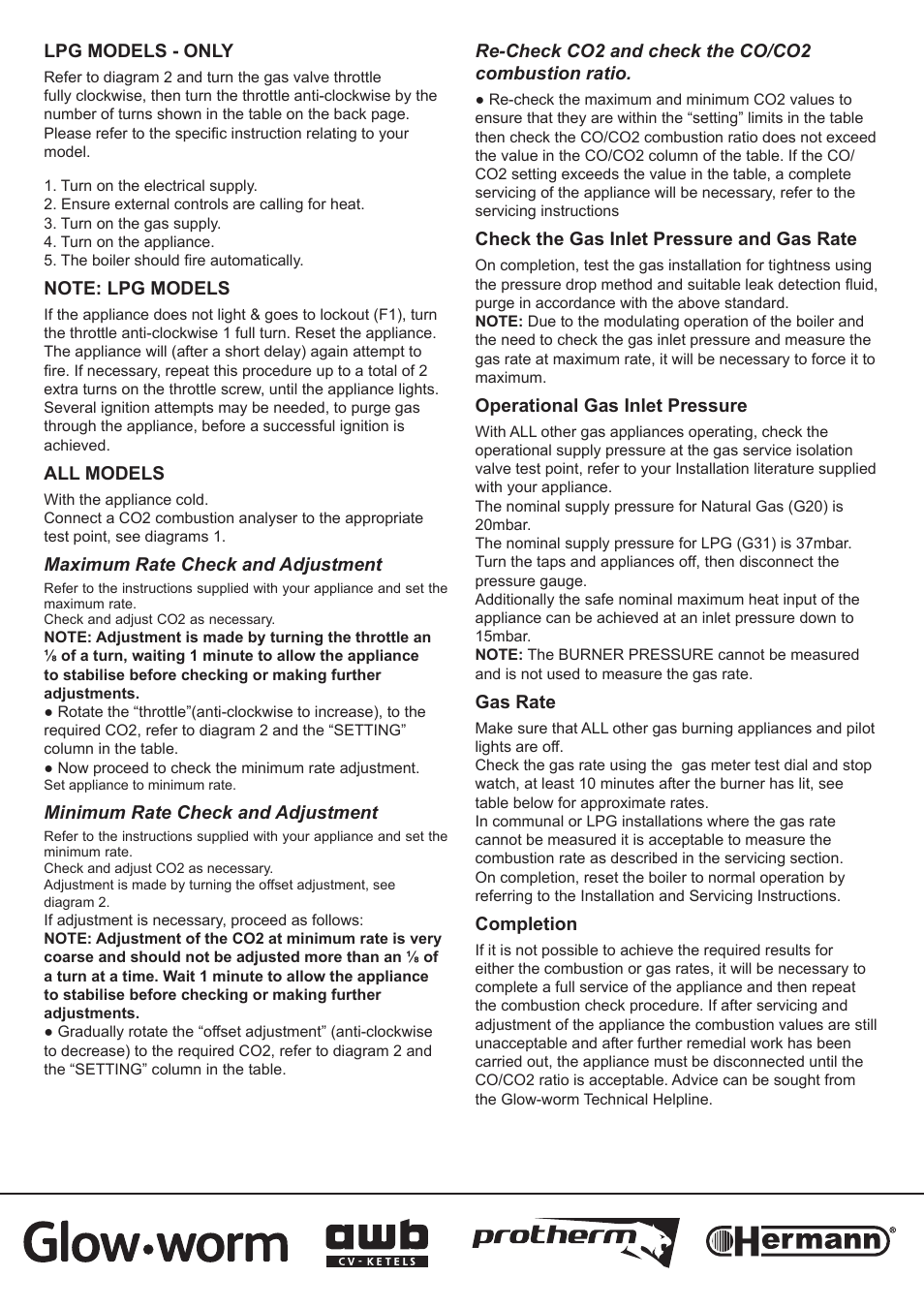 Glow-worm sxi and Gas Valve User Manual | Page 51 / 52