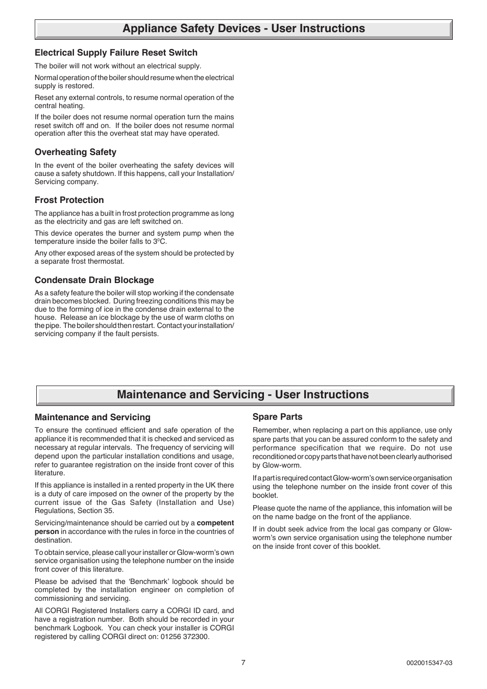 Glow-worm sxi and Gas Valve User Manual | Page 7 / 52