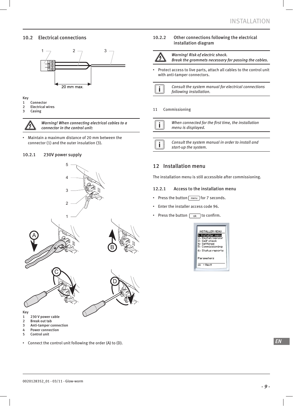 Installation | Glow-worm Systempro User Manual | Page 11 / 16