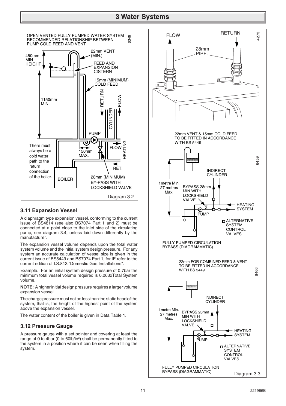 3 water systems | Glow-worm Ultimate 100FF User Manual | Page 11 / 36