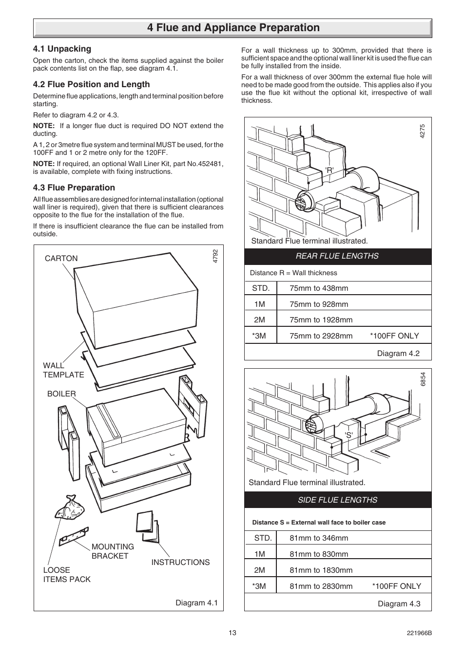 4 flue and appliance preparation | Glow-worm Ultimate 100FF User Manual | Page 13 / 36