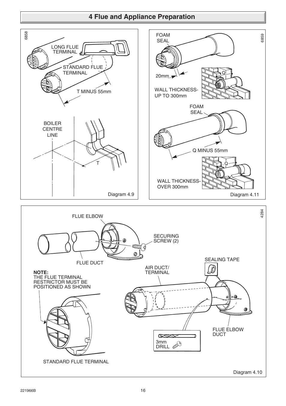 4 flue and appliance preparation | Glow-worm Ultimate 100FF User Manual | Page 16 / 36