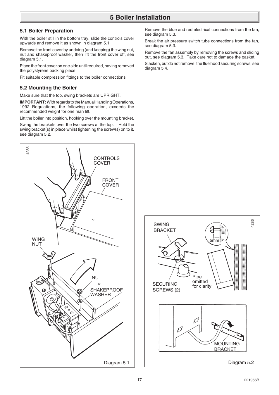 5 boiler installation | Glow-worm Ultimate 100FF User Manual | Page 17 / 36