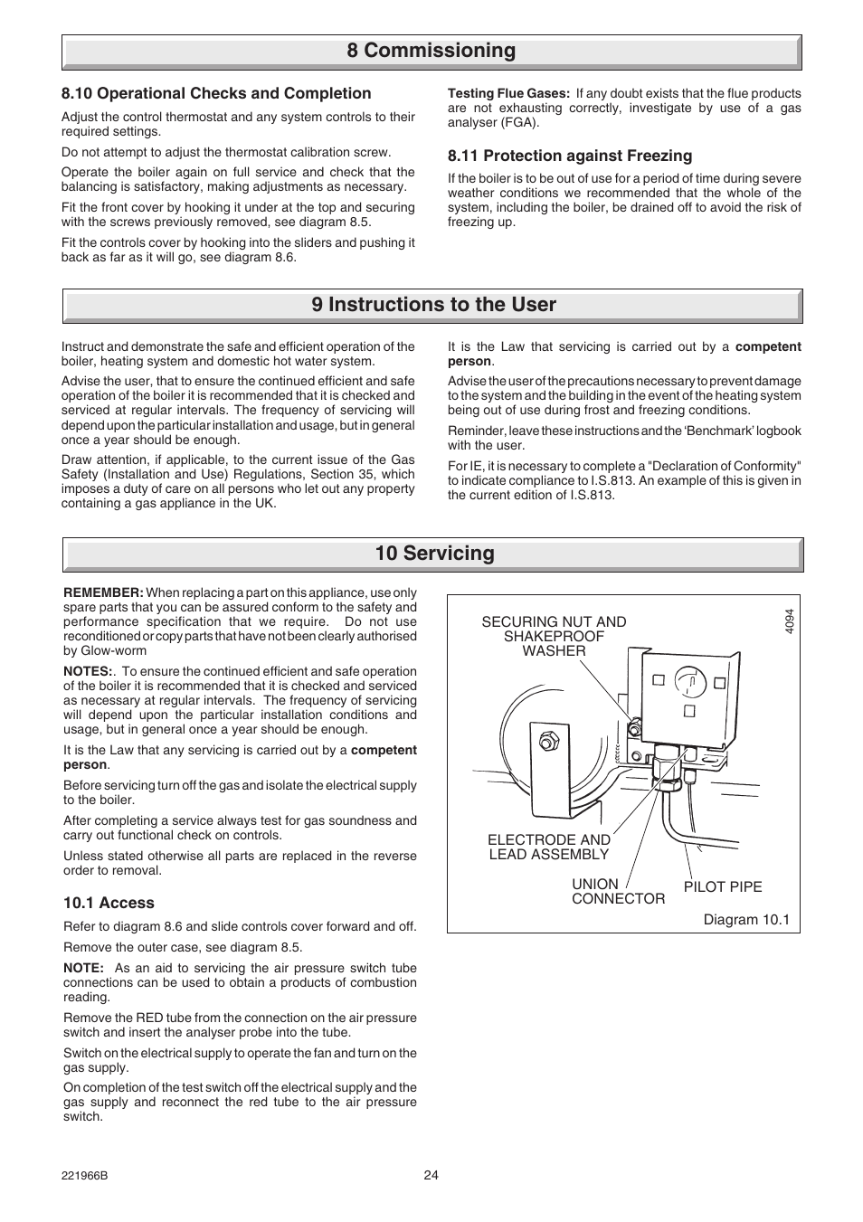 Glow-worm Ultimate 100FF User Manual | Page 24 / 36