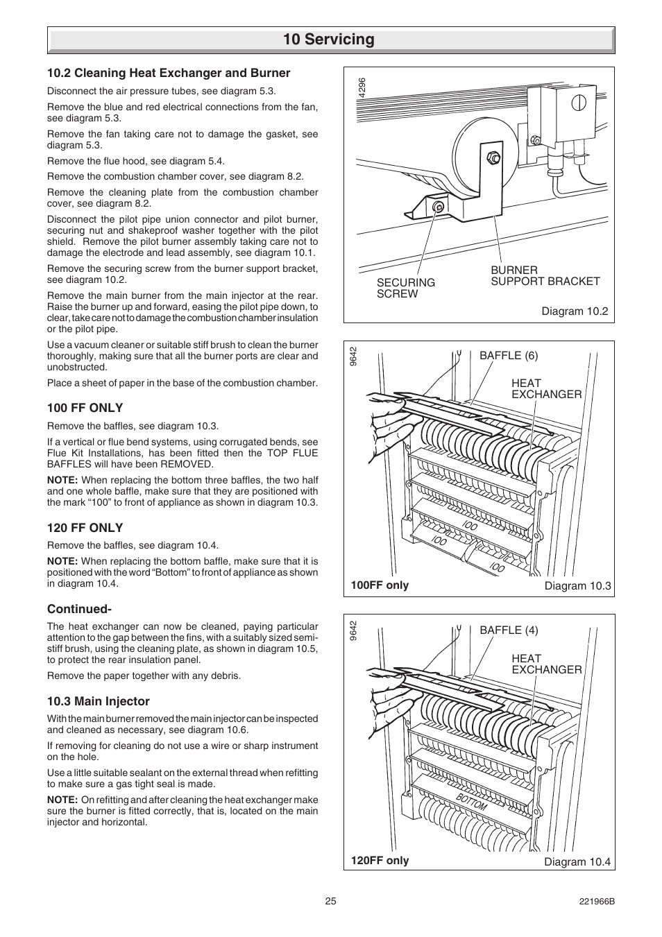 10 servicing | Glow-worm Ultimate 100FF User Manual | Page 25 / 36