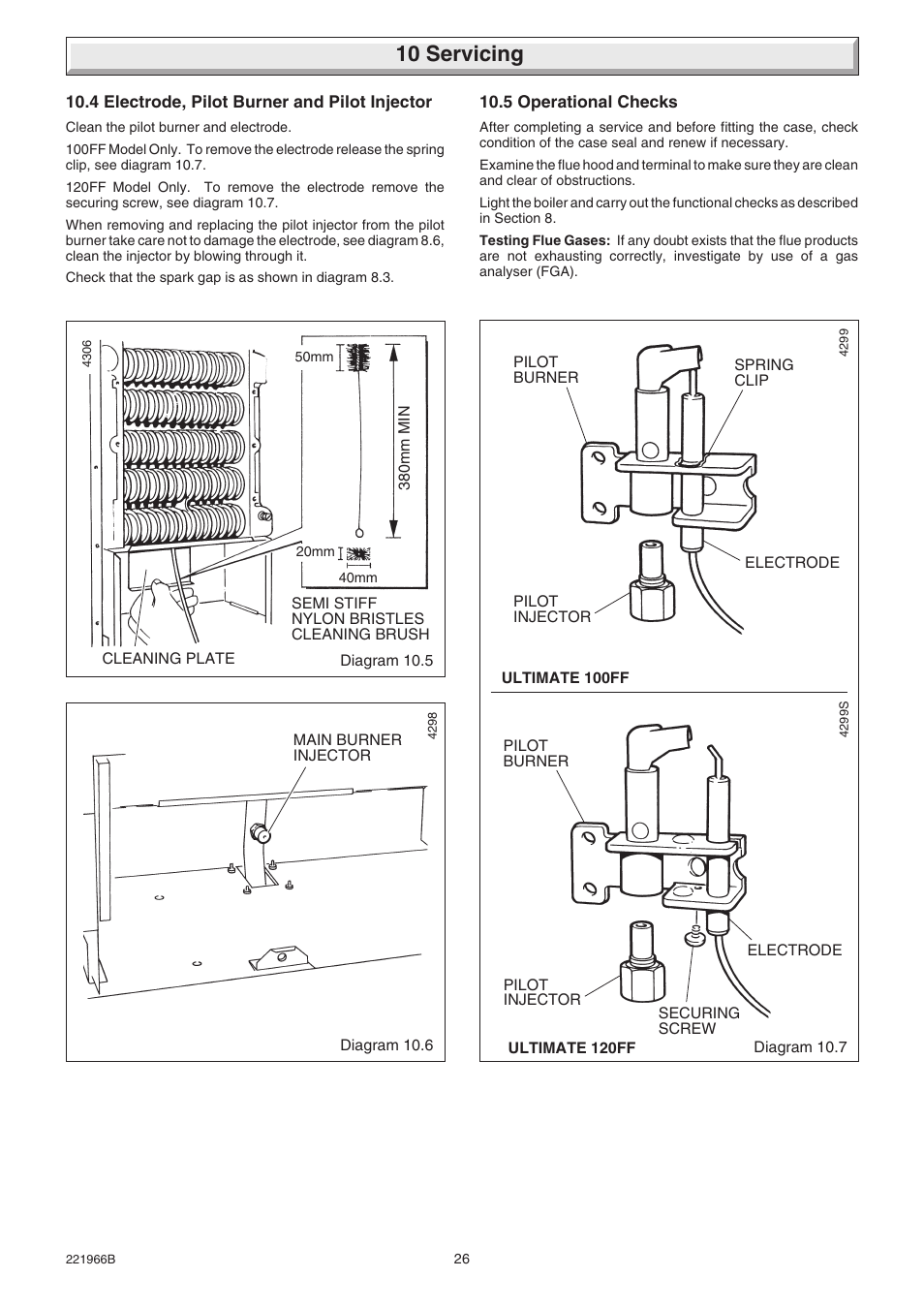 10 servicing | Glow-worm Ultimate 100FF User Manual | Page 26 / 36