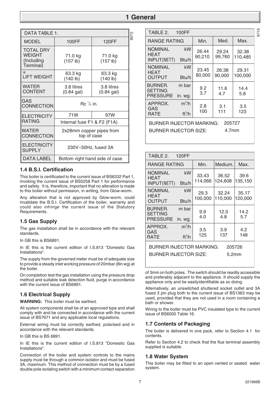 1 general | Glow-worm Ultimate 100FF User Manual | Page 7 / 36