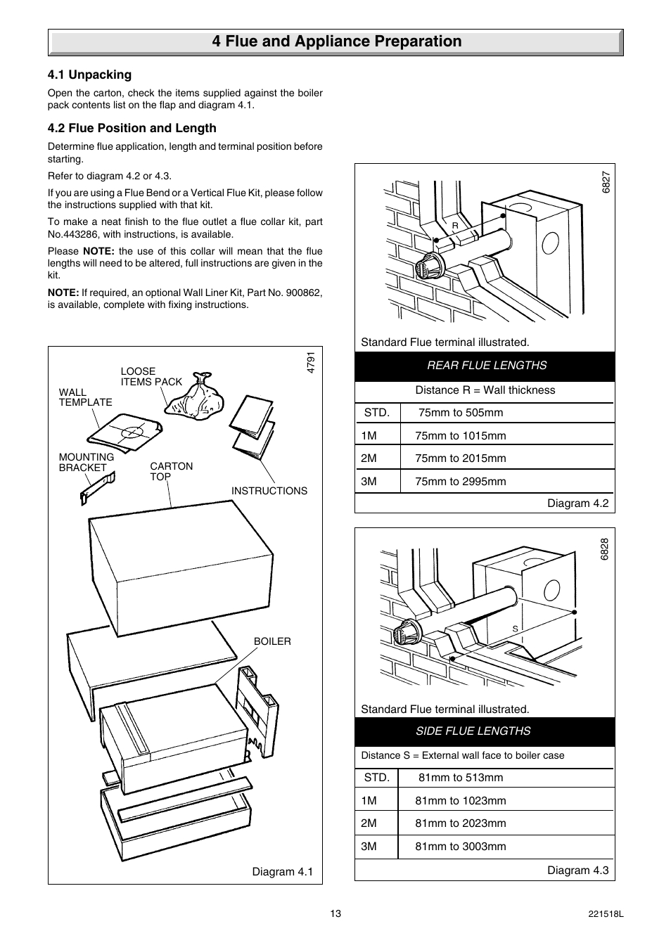4 flue and appliance preparation | Glow-worm Ultimate 30FF User Manual | Page 13 / 40