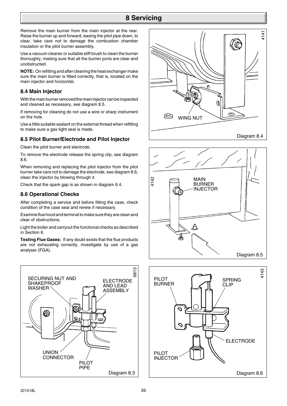 8 servicing | Glow-worm Ultimate 30FF User Manual | Page 26 / 40