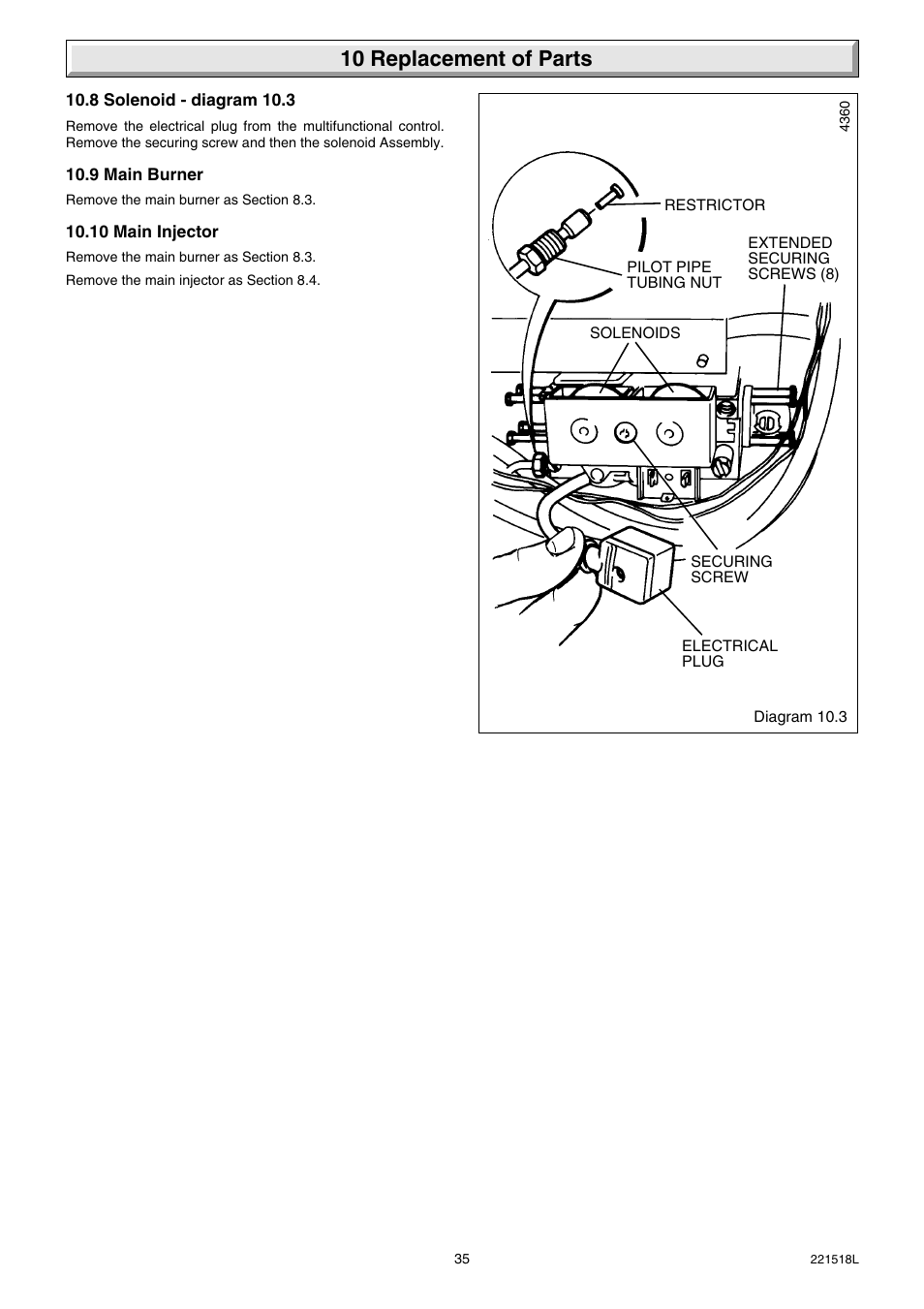 10 replacement of parts | Glow-worm Ultimate 30FF User Manual | Page 35 / 40