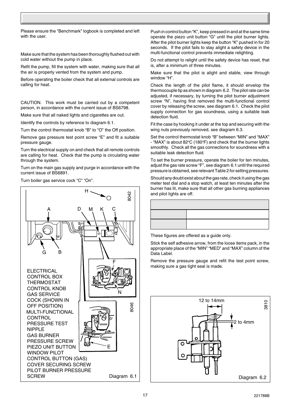 6 commissioning | Glow-worm Ultimate 30BF User Manual | Page 17 / 28