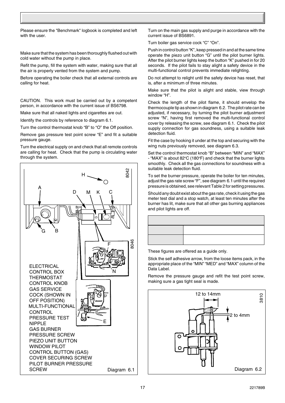 6 commissioning | Glow-worm Ultimate 40BF User Manual | Page 17 / 28