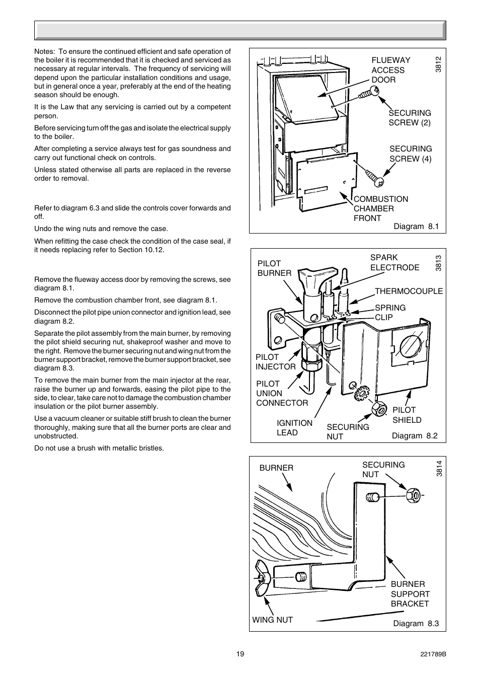 8 servicing | Glow-worm Ultimate 40BF User Manual | Page 19 / 28