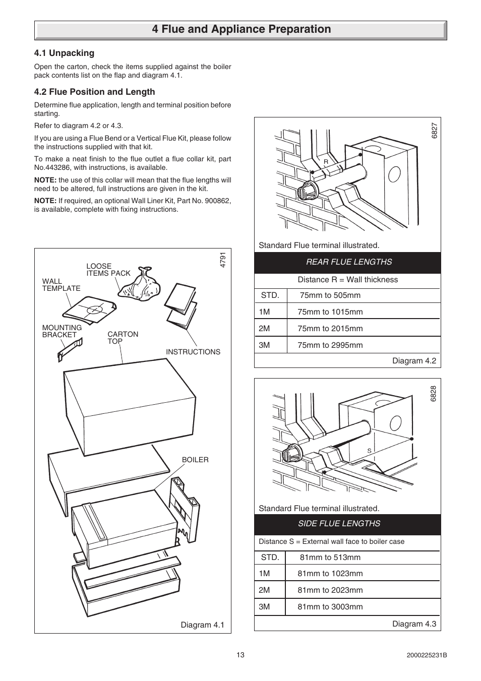 4 flue and appliance preparation | Glow-worm Ultimate 40FF User Manual | Page 13 / 40