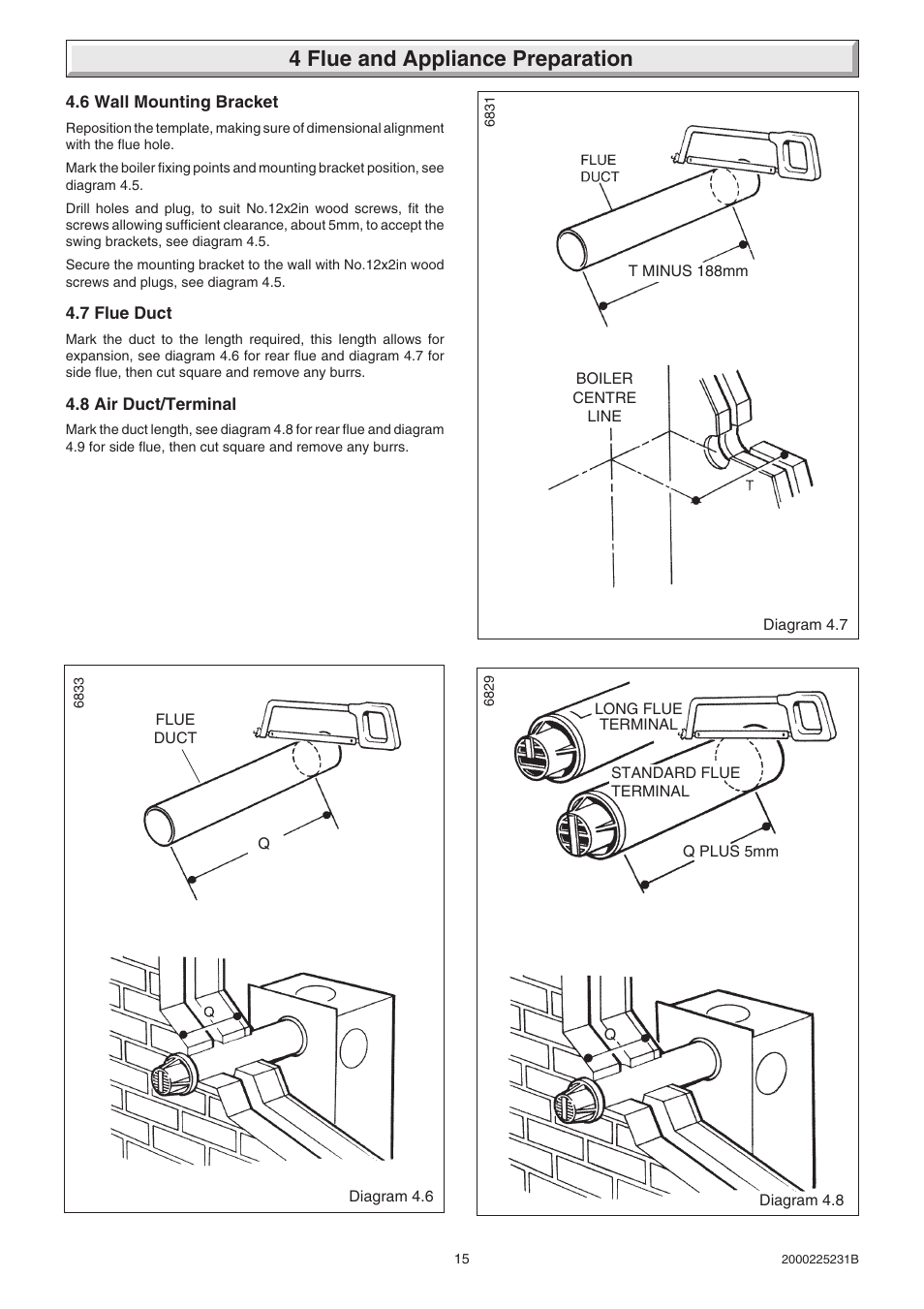 4 flue and appliance preparation | Glow-worm Ultimate 40FF User Manual | Page 15 / 40