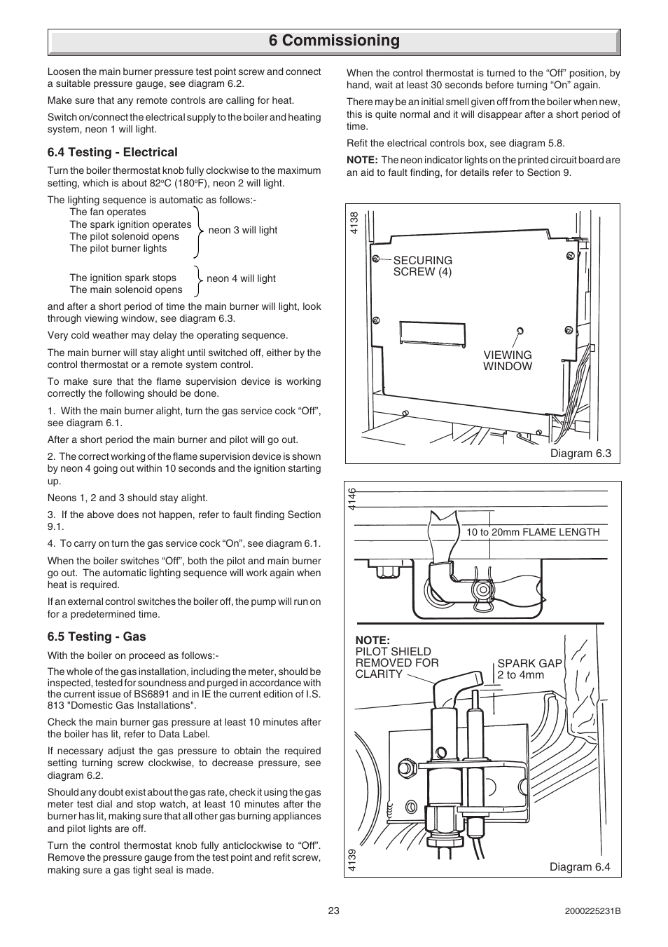 6 commissioning | Glow-worm Ultimate 40FF User Manual | Page 23 / 40