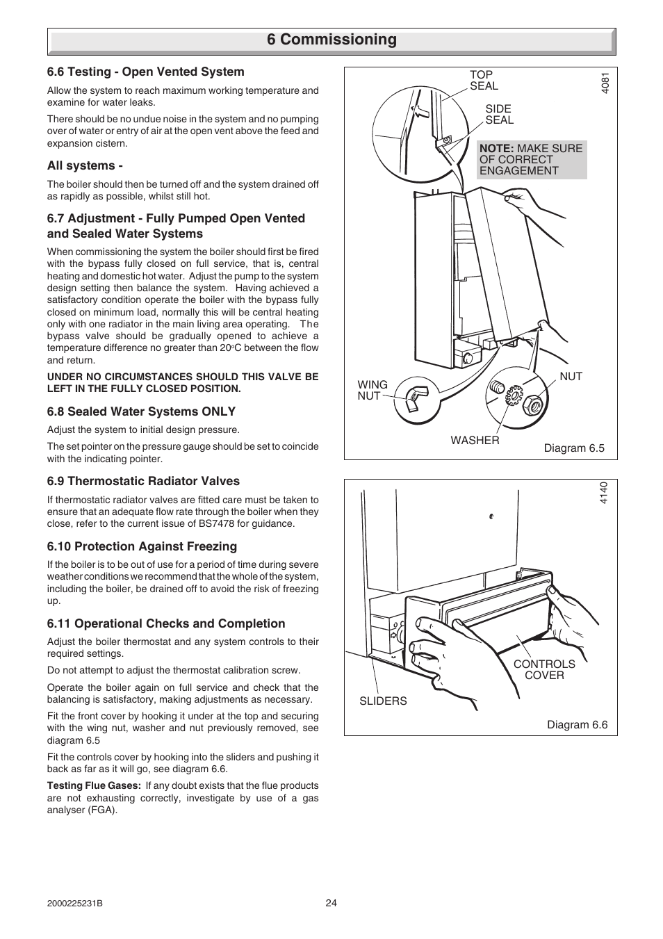 6 commissioning | Glow-worm Ultimate 40FF User Manual | Page 24 / 40