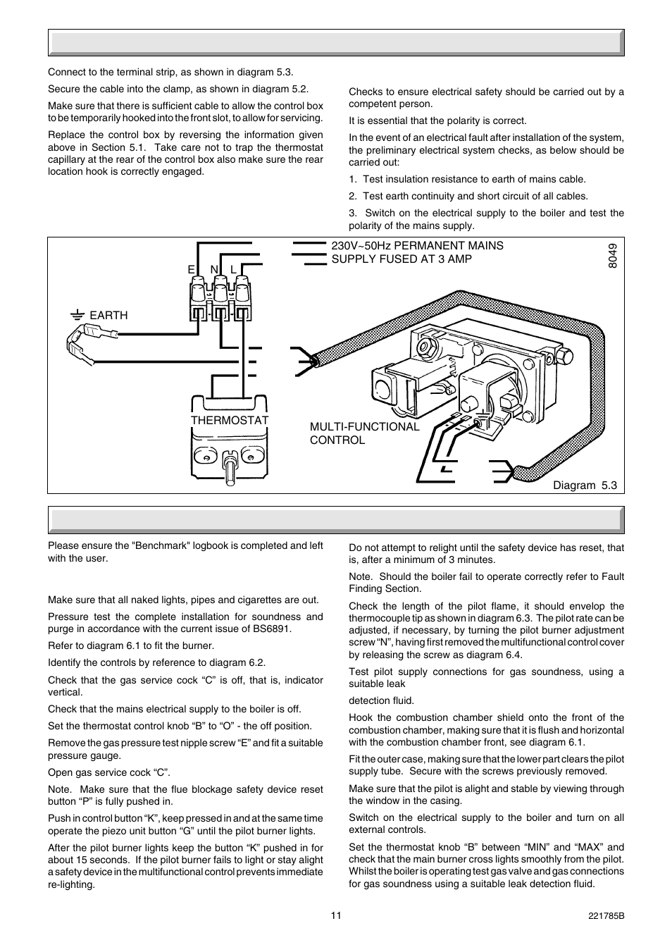 5 electrical connection, 6 commissioning | Glow-worm Ultimate 40CF User Manual | Page 11 / 20