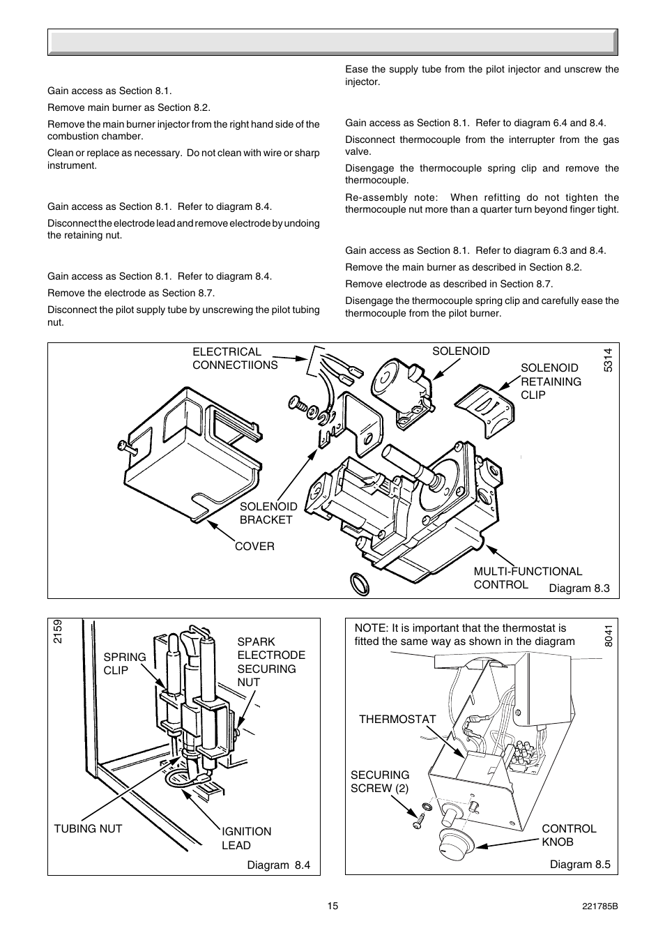 8 servicing and replacement of parts | Glow-worm Ultimate 40CF User Manual | Page 15 / 20