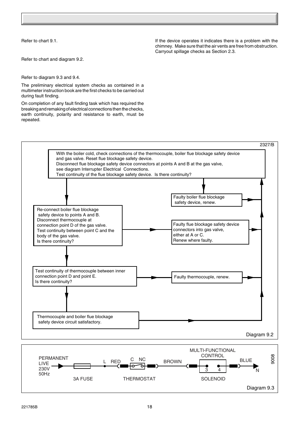 9 fault finding | Glow-worm Ultimate 40CF User Manual | Page 18 / 20