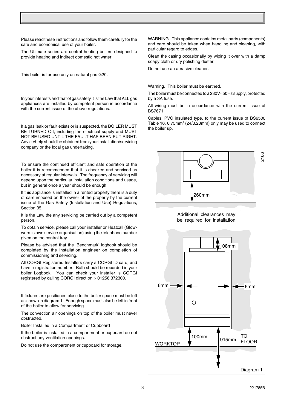 Instructions for use | Glow-worm Ultimate 40CF User Manual | Page 3 / 20