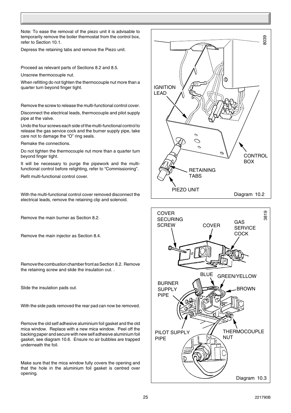 10 replacement of parts | Glow-worm Ultimate 50BF User Manual | Page 25 / 28