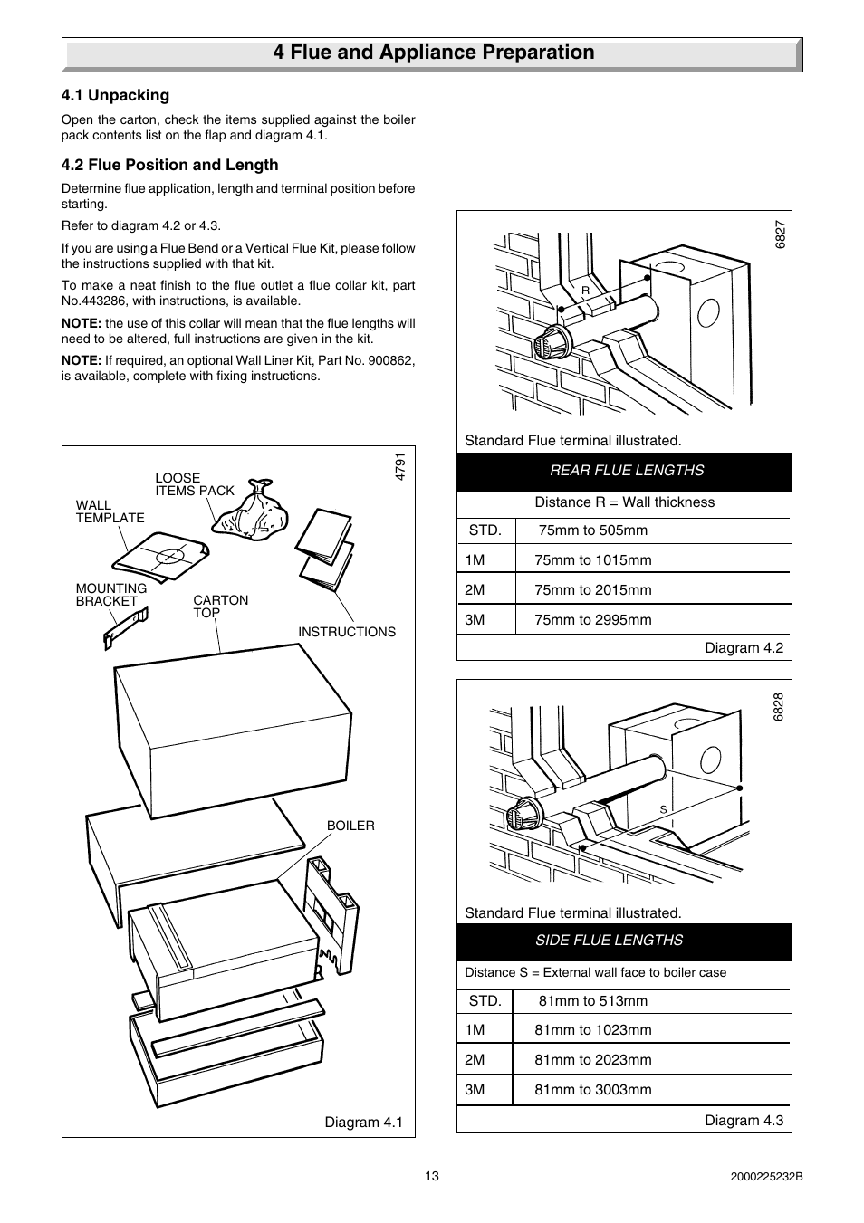 4 flue and appliance preparation | Glow-worm Ultimate 50FF User Manual | Page 13 / 40