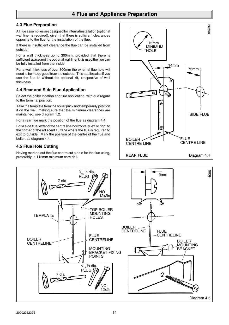 4 flue and appliance preparation | Glow-worm Ultimate 50FF User Manual | Page 14 / 40
