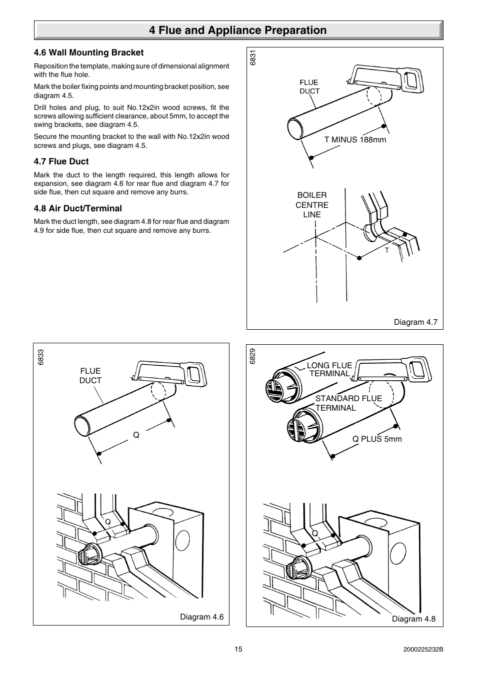 4 flue and appliance preparation | Glow-worm Ultimate 50FF User Manual | Page 15 / 40
