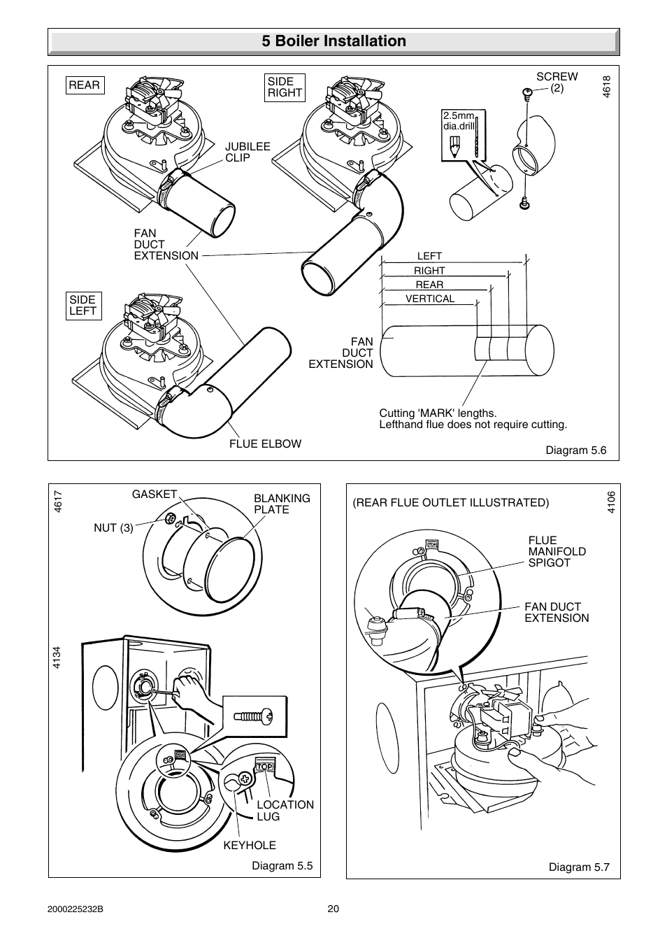 5 boiler installation | Glow-worm Ultimate 50FF User Manual | Page 20 / 40