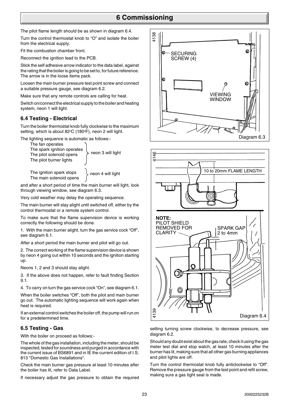 6 commissioning | Glow-worm Ultimate 50FF User Manual | Page 23 / 40