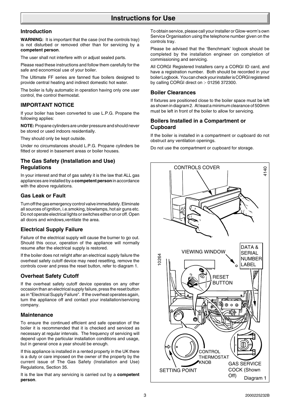 Instructions for use | Glow-worm Ultimate 50FF User Manual | Page 3 / 40