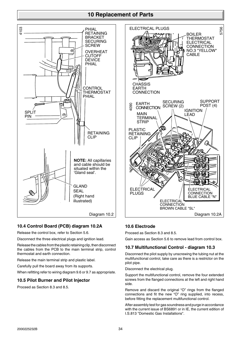 10 replacement of parts | Glow-worm Ultimate 50FF User Manual | Page 34 / 40