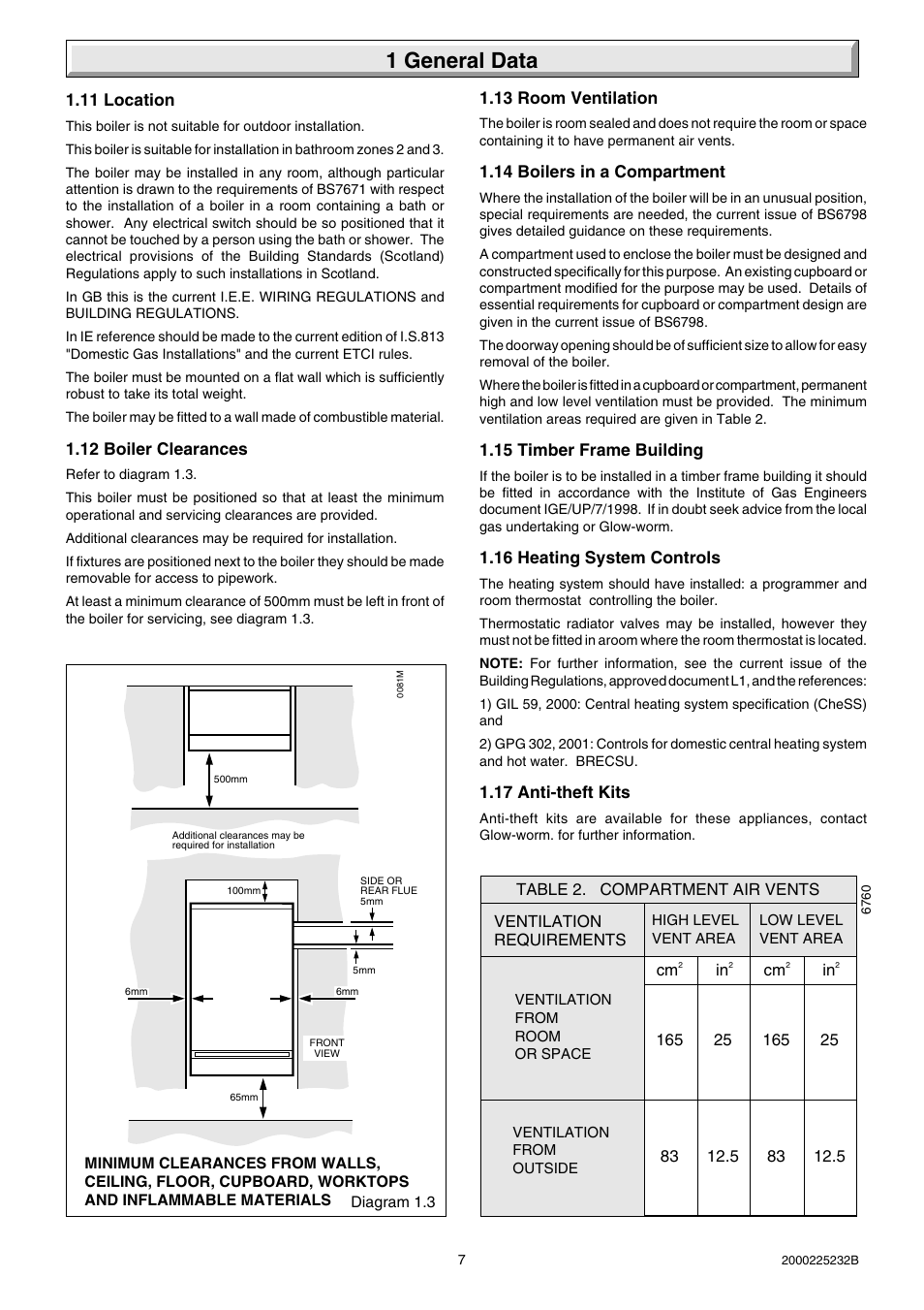 1 general data | Glow-worm Ultimate 50FF User Manual | Page 7 / 40