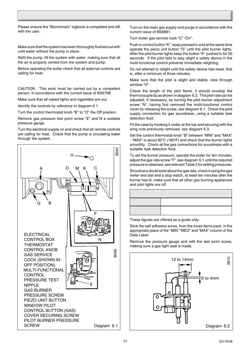 6 commissioning | Glow-worm Ultimate 60BF User Manual | Page 17 / 28
