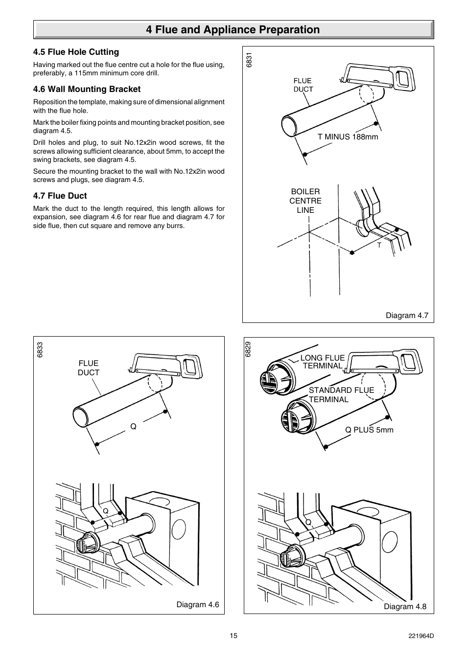 4 flue and appliance preparation | Glow-worm Ultimate 60FF User Manual | Page 15 / 40